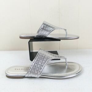 Talbots Gigi Metallic Silver Sandals for Women Size 8